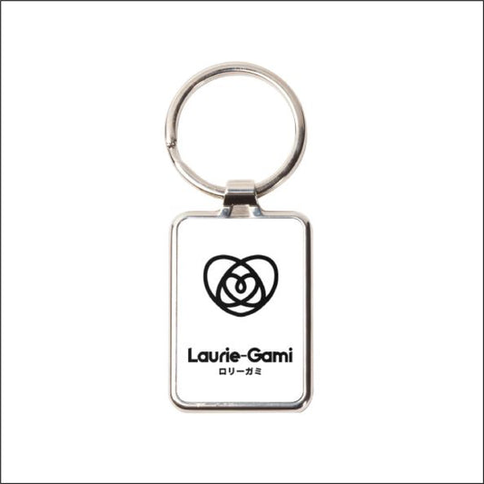 White Keyrings - Laurie-Gami Logo 